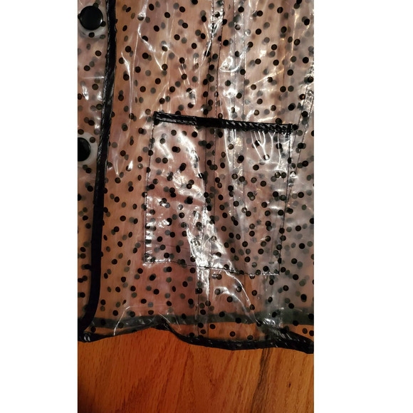 EUC! Milly Minis Resort 2013 Piped Polka Dot Polkadot Clear Raincoat - Picture 9 of 13